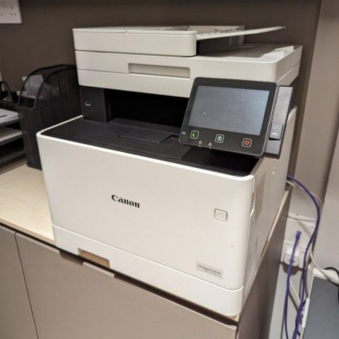 Máy in laser đen trắng đa năng Canon MF445DW (In đảo mặt Copy Scan ADF Fax A4 A5 USB LAN WIFI)